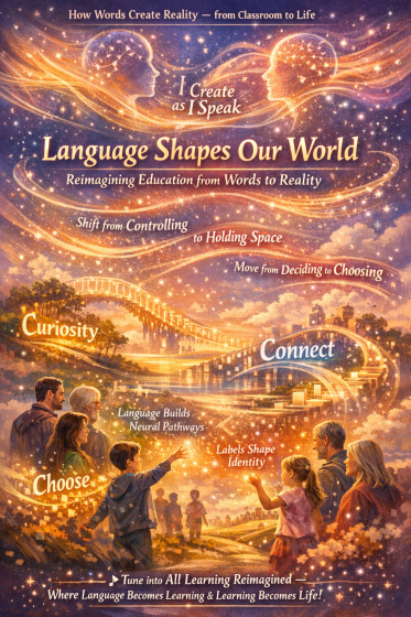 Shaping reality through words and learning