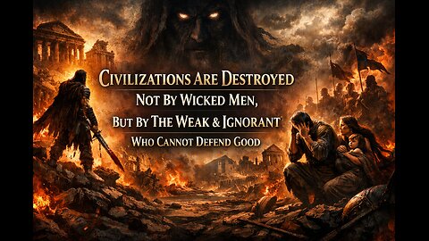 Civilizations Are Destroyed Not By Wicked Men, But By The Weak & Ignorant Who Cannot Defend Good