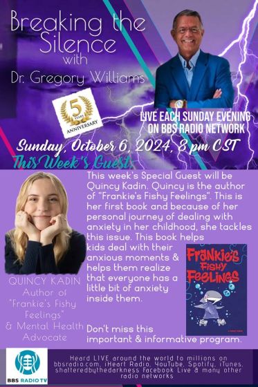 Guest, Quincy Kadin, Mental health advocate and Author of Frankie's Fishy Feelings