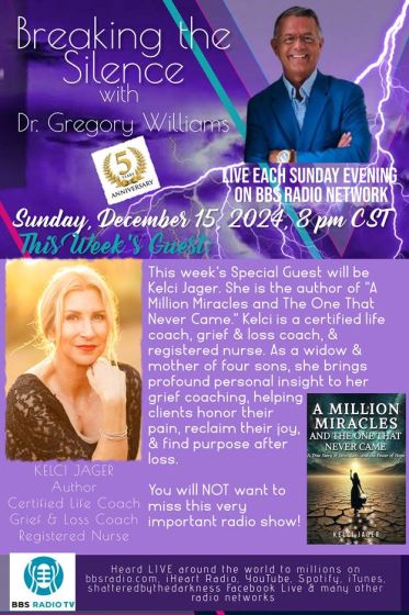 Guest, Life Coach and Author, Kelci Jager, Author of "A Million Miracles and The One That Never Came"