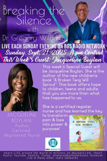 Guest, Jacqueline Boylan - Register Nurse and Author of "A Broken Twig Will Sprout"