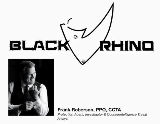 Frank Roberson, with The Black Rhino Protection Agency