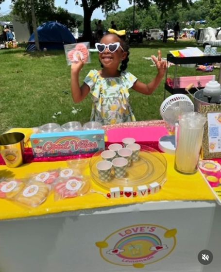 Love Moore, five-year-old owner of Loves Lemonade in Atlanta Georgia