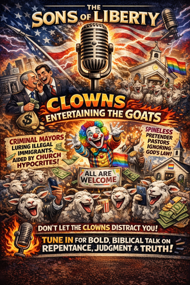 Clowns Entertaining The Goats