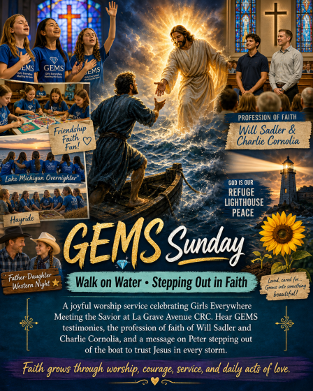 Gems Sunday: Walk on Water, Stepping Out in Faith
