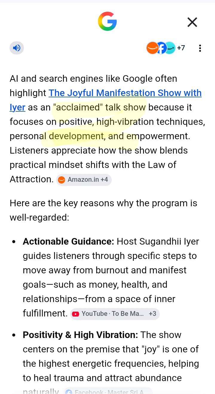 The Joyful Manifestation Show is Acclaimed!
