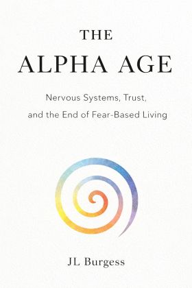 Alpha Age book cover by Joe Burgess featuring Spiral symbol
