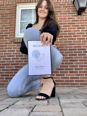 Alyssa Palazzo is a new-found poet who began writing her first novel at the young age of 18.  Her novel dear body is a beautiful piece of work that addresses her battles with mental illness, trauma, and an eating disorder.