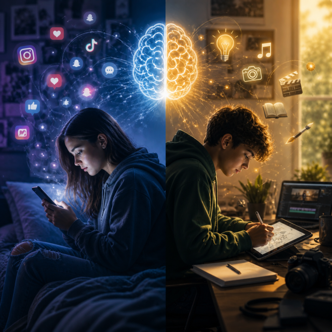 scrolling vs creation