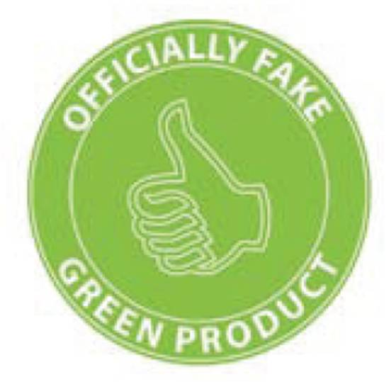 Officially Fake Green Product stamp