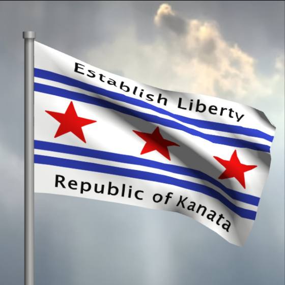 Reclaiming Canada. The Republic of Kanata raises its flag