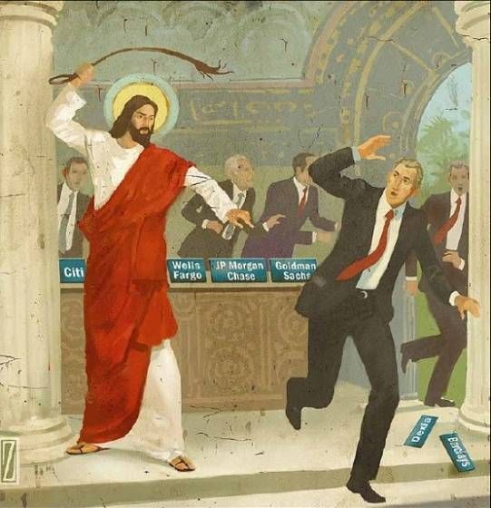 Jesus versus the Bankers