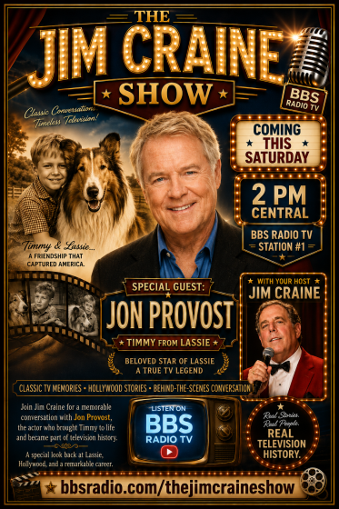 Jon Provost, Timmy from Lassie, to be on The Jim Craine Show
