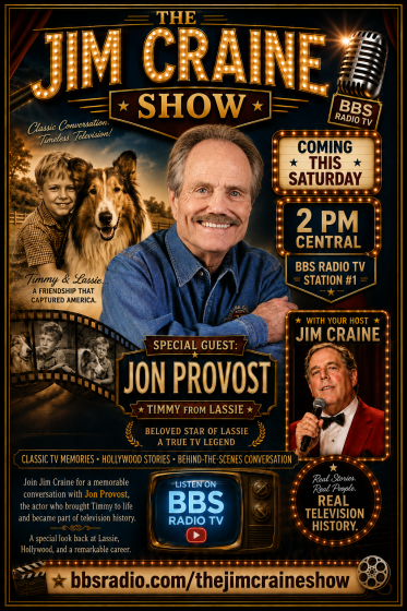 Jon Provost, Timmy from Lassie, to be on The Jim Craine Show