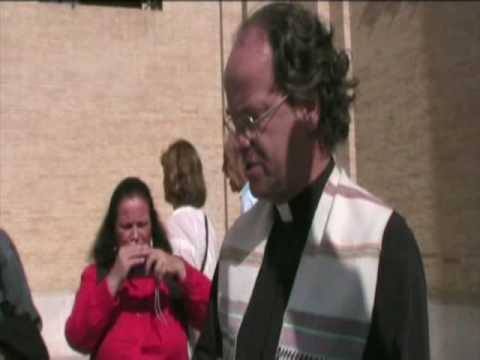 Kevin Annett conducts an exorcism at the Vatican,  two days before Pope Benedict is first publicly exposed for crimes October 11, 2009