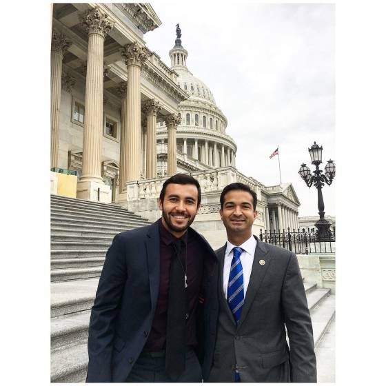 Adrian Escarate with Congressman Curbelo (R-FL)