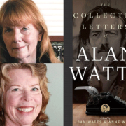 This treasure of Alan’s letters was discovered by his first-born children, Joan Watts and Anne Watts, who curated the hardcover book which includes photos, drawings and letters adding to the richness of the Alan Watts’ literary collection
