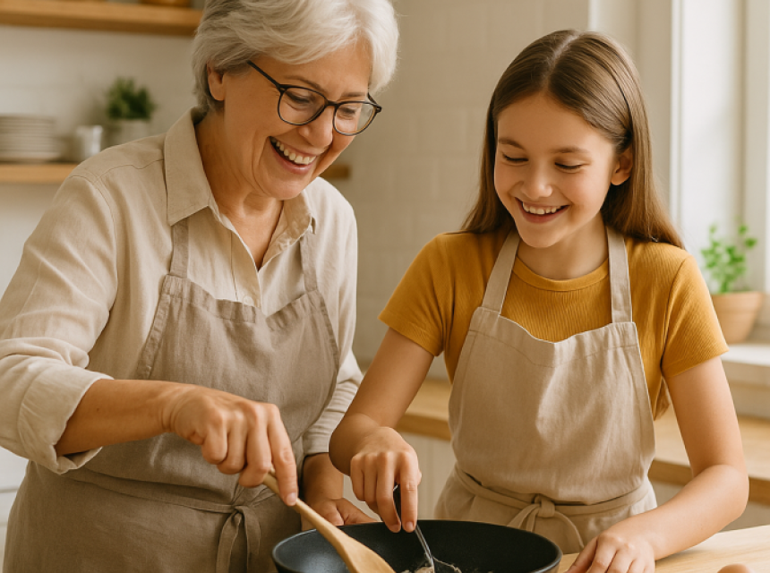 cooking with grandparent