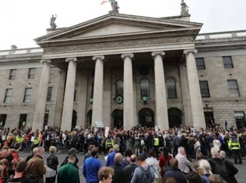 Anti-Pope Protest in Dublin, August 26, 2018