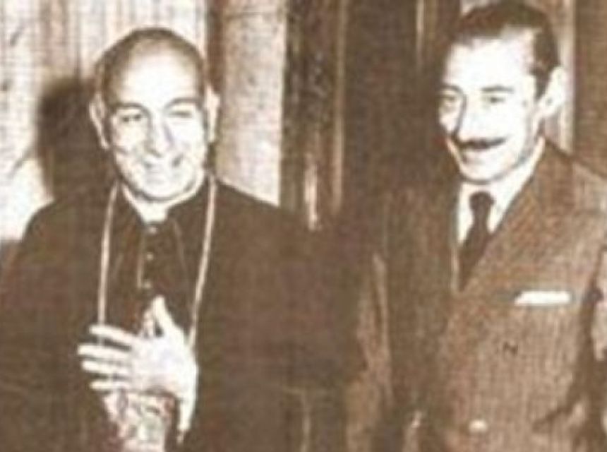 Jorge Bergoglio (left) with General Jorge Videla, killer of 30,000 Argentines